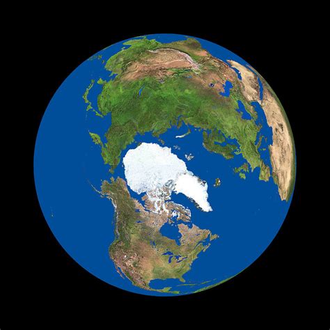 Northern Hemisphere Photograph By Worldsat Internationalscience Photo