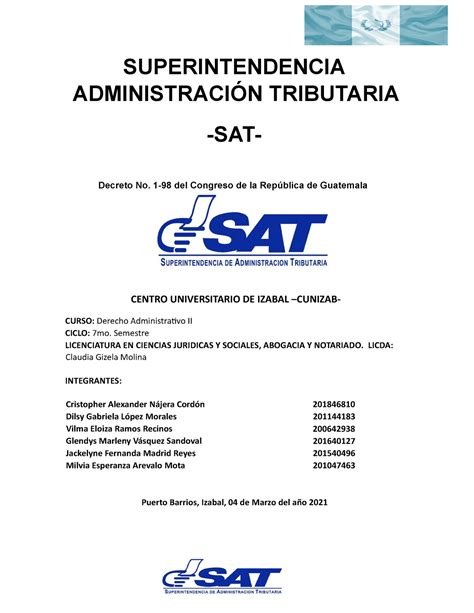 Superintendencia De Administracion Tributaria Con Paragrafatura