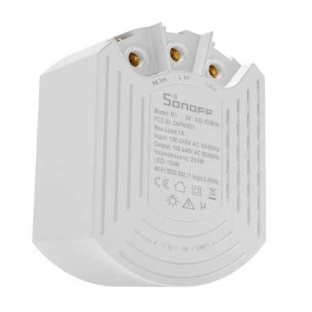 Interruptor Dimmer D1 Con Control 433mhz Y Base Inteligente Sonoff