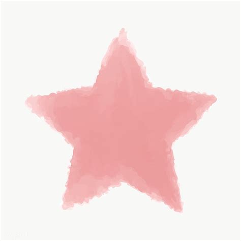 Red Watercolor Star Geometric Transparent Png