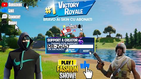 Live Fortnite Romania Bravo Ai Skin Custom Cu Abonati Mr Zeus Pe