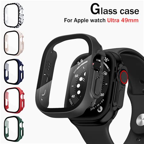 Screen Protector For Apple Watch Ultra 49mm Smartwatch Pc Glass Case Bumper Tempered Accessories