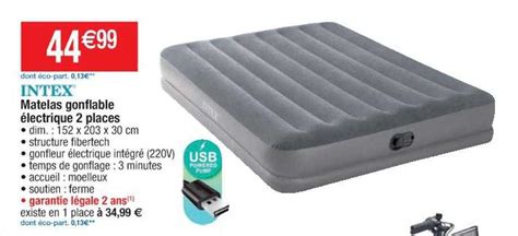 Promo Matelas Gonflable Lectrique Places Intex Chez Cora Icatalogue Fr