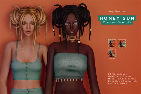 HONEY SUN SET Clover Dreadlocks Please Read My DAYLIFE SIMS