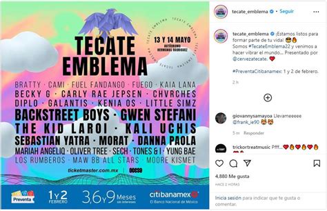 Anuncia Artistas Y Fechas Tecate Emblema La Opci N De Chihuahua