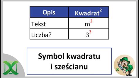 Excel Symbol kwadratu i sześcianu porada 437 YouTube