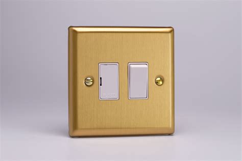 Varilight Classic Brushed Brass A Switched Fused Spur Switch Socket