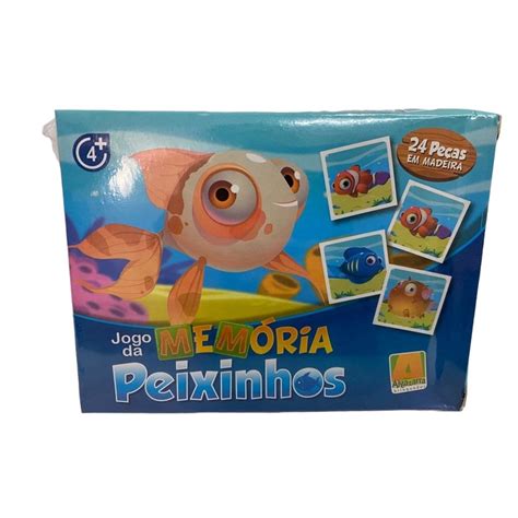 Jogo Memoria Em Madeira Peixinhos Algazarra Submarino