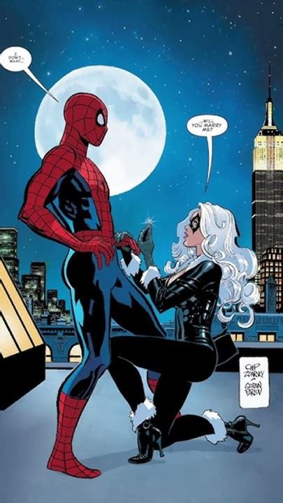 Black Cat Proposes To Spider Man Marvel Comics Shorts Youtube