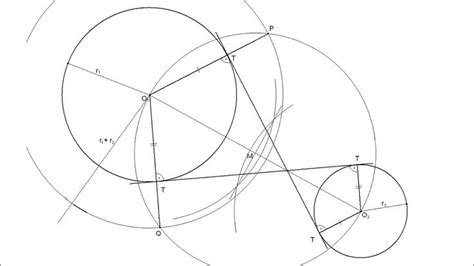 How To Draw The Internal Tangents To Two Unequal Circles Circle