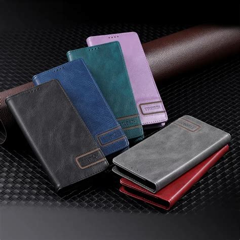 Funda de cuero con tapa magnética para RedMi Note 12 Pro 12S 11S 10S