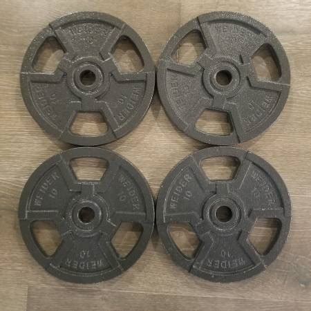 Four Weider 10 lb. Standard Weight Plates $60 | Sports Goods For Sale ...