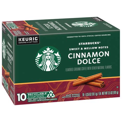 Starbucks K Cup Coffee Podscinnamon Dolce Flavored Coffeenaturally