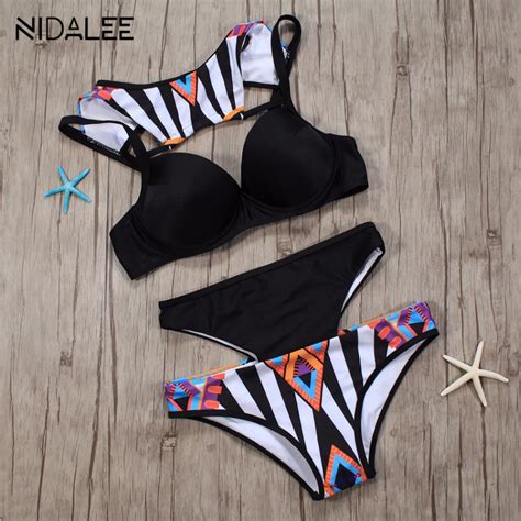 Bikini Traje De Ba O Negro Mujeres De Alta Cintura Bikini Conjunto