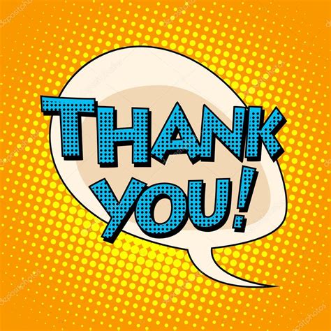 Thank You Comic Bubble Retro Text — Stock Vector © Studiostoks 91779180