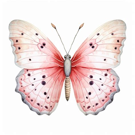 Premium Photo There Is A Butterfly With Pink Wings And Black Dots On