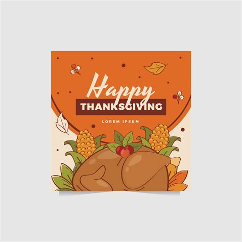 happy thanksgiving social media post 33292523 Vector Art at Vecteezy