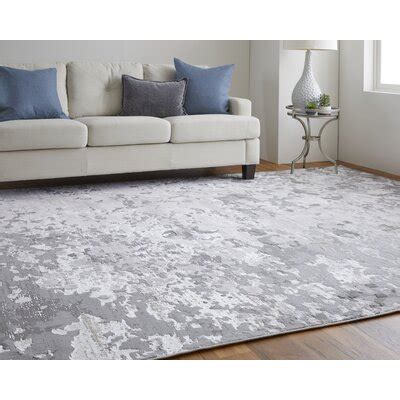 Stories Hewes Metallic Silver Rug Reviews Wayfair