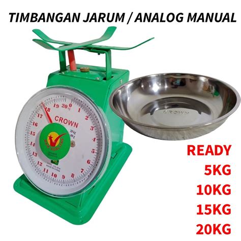 Jual Timbangan Buah 20kg 15kg 10kg 5kg Besi Stainless Jarum Analog