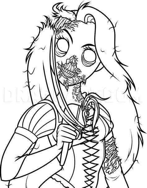 Zombie Disney Princess Printable Adult Coloring Pages | The Best Porn Website