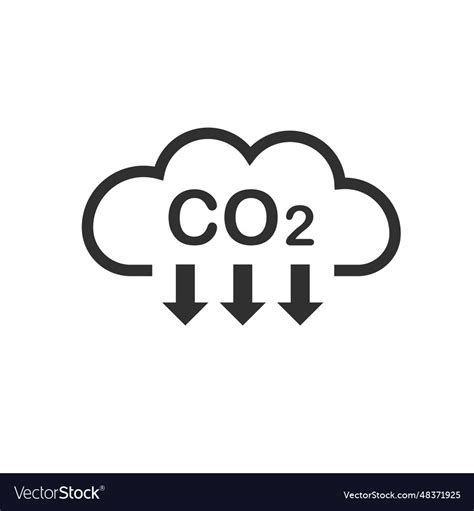 Carbon Dioxide Emissions Black Icon Royalty Free Vector