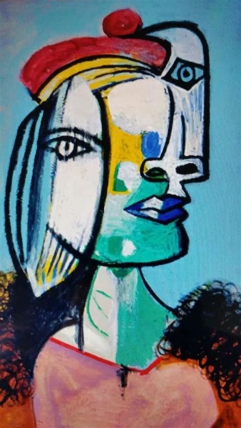 An Abstract Painting Of A Womans Face