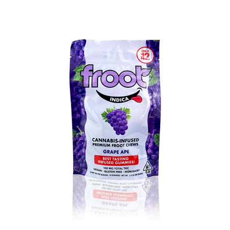 Froot Edible Grape Ape Gummies 10 Pack 100mg