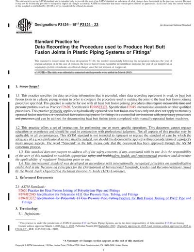 Astm F Red Standard Practice For Data Recording The Procedure