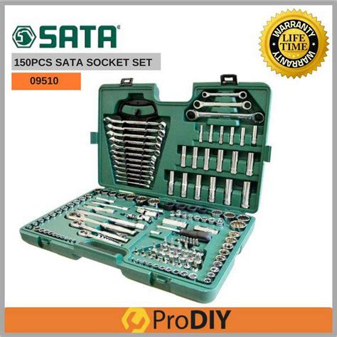 SATA 09510 150PCS 1 4 3 8 1 2 Tools Socket Set Tool Box Set Lazada