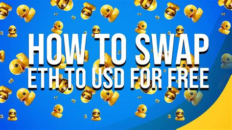 How To Swap ETH For USDT UniSwap YouTube