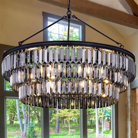 Tochic Farmhouse Crystal Chandelier 29 Black Crystal