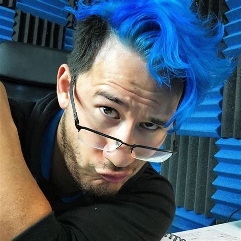 Just One More Swood Selfie Markiplier Blue Hair Markiplier Blue