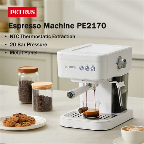 Petrus Espresso 51mm Coffee Maker 20 Bar With Metal Panel Powerful