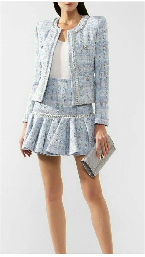 Tweed Dress Chanel Tweed Skirt Outfit Tweed Fashion Blazer Fashion