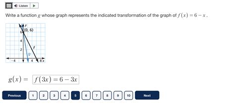 Solved Write A Function G Whose Graph Represents The