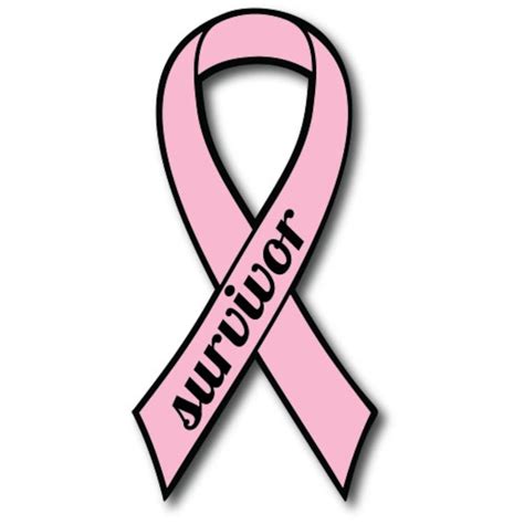 Pink Breast Cancer Survivor Ribbon Car Magnet Decal Heavy Duty Etsy