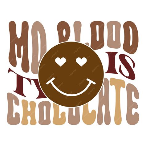 Premium Vector | Md blood type is chocolate Retro SVG