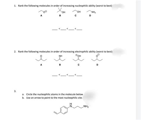 Answered 1 Rank The Following Molecules In Bartleby