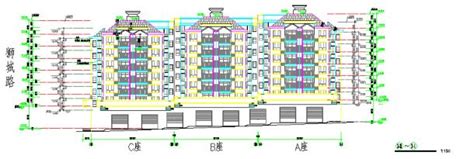 沿街多层商住楼立面方案扩初设计图住宅小区土木在线