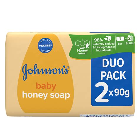 Johnsons Honey Baby Soap 2 X 90g Wilko