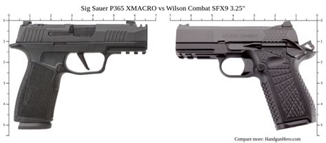 Sig Sauer P365 XMACRO Vs Wilson Combat SFX9 HC 3 25 Size Comparison