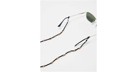 Asos Festival Beaded Sunglasses Chain In White For Men Lyst Uk