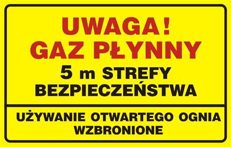 Znak Tablica Tabliczka gazu Uwaga gaz płynny 35x55 7120193035