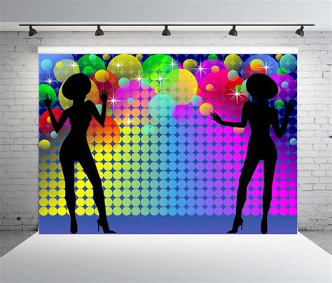 Amazon CORFOTO 9x6ft Disco Backdrop Ballroom Night Neon Music