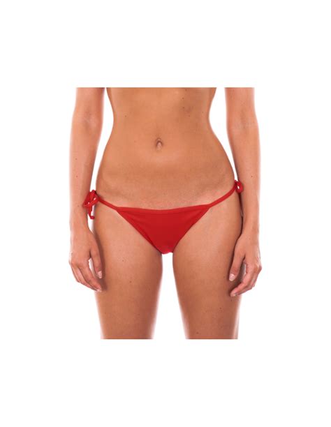 Tanga De Bain Rouge À Nouer Red Lacinho Marque Brazilian Bikini Shop