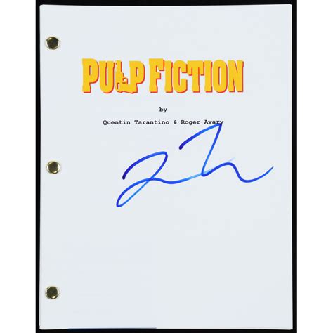 Quentin Tarantino Signed Pulp Fiction Movie Script Autographcoa