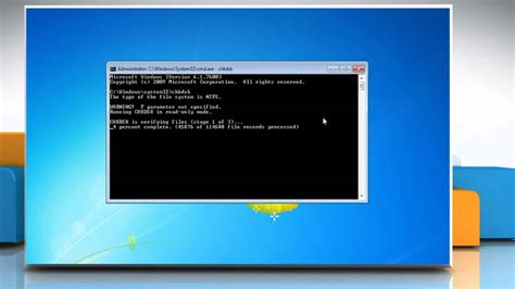 How To Run A Disk Check In Windows 7 Using The Command Prompt Youtube