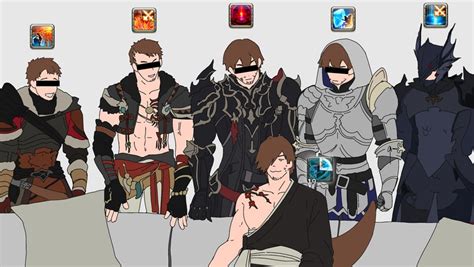 Warrior Of Light Adventurer Paladin Dark Knight Dragoon And 4 More Final Fantasy And 1