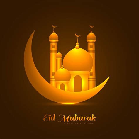 Fond De Carte De Voeux Eid Mubarak Festival Mosqu E Vecteur Gratuite