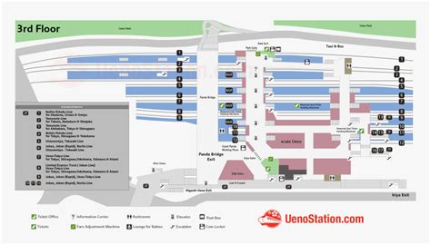 Ueno Station Map 3rd Floor - Tokyo Station Platform Map, HD Png Download - kindpng